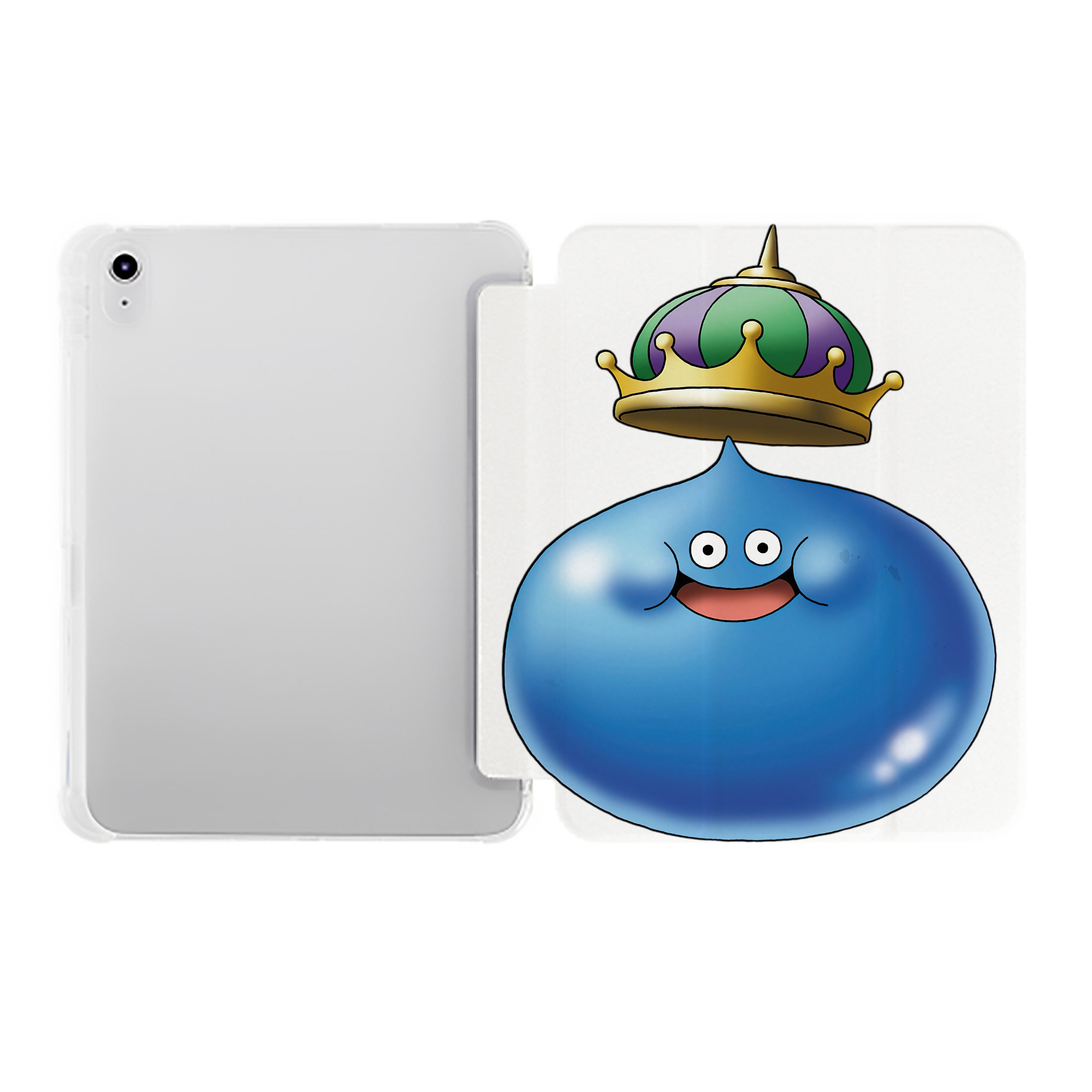 （画像用） ドラゴンクエスト Doragon Kuesuto Dragon Quest IPad ケース ペン収納付き 三つ折りスタンド PUレザー×シリコン 対応機種9.5/10.5/10.9インチ